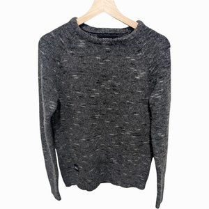 Native Youth Mens Medium Surfdome Blizzard Knit Jumper Sweater Gray Wool Blend